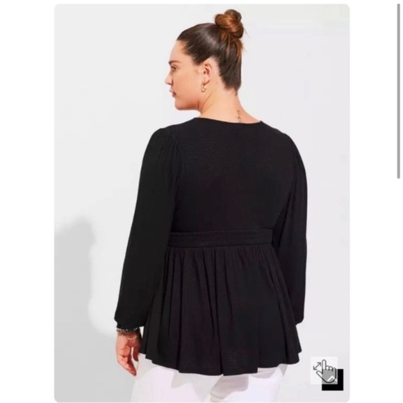 TORRID Black Babydoll Top - Picture 3 of 8